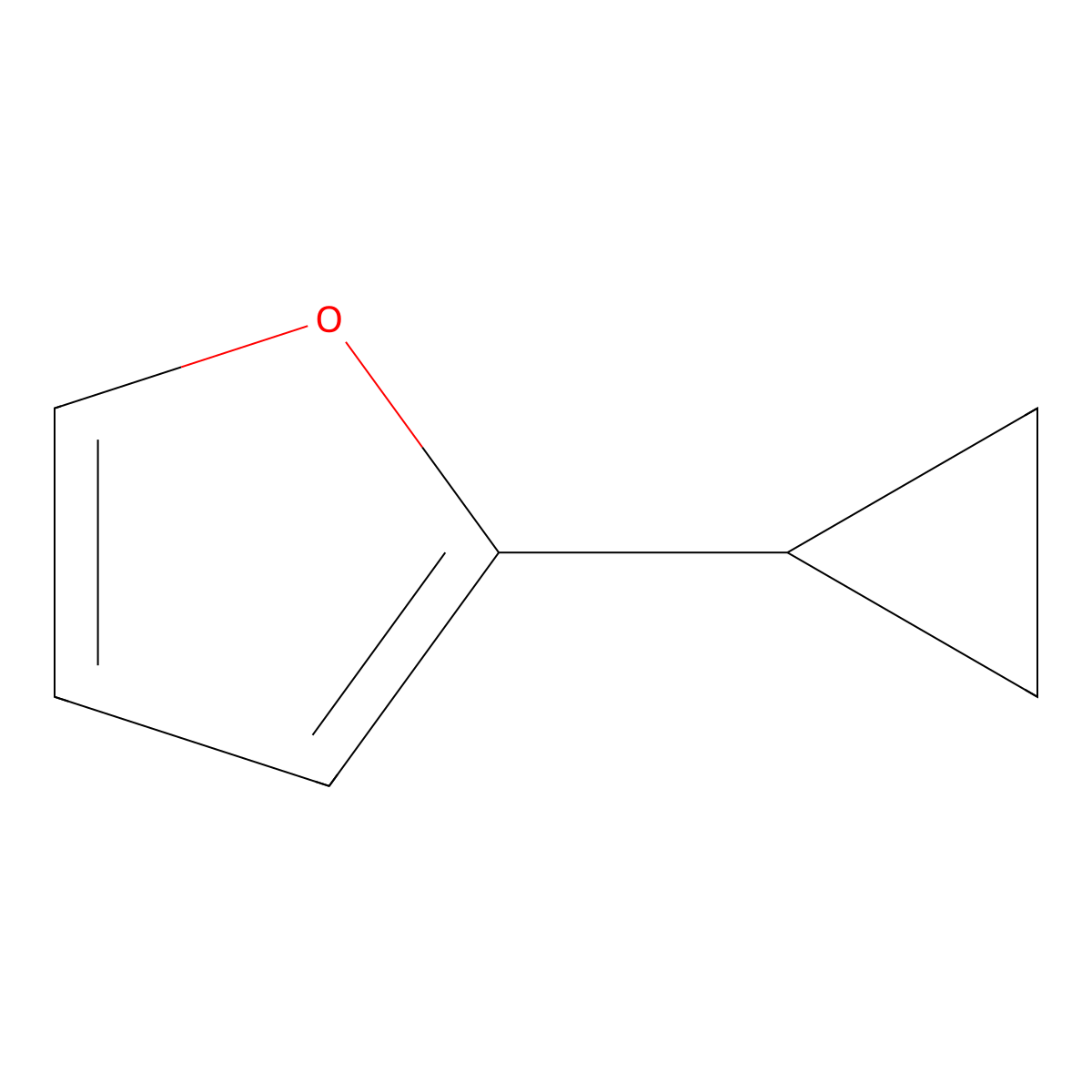 2-Cyclopropylfuran molecular structure, CAS 39763-87-6