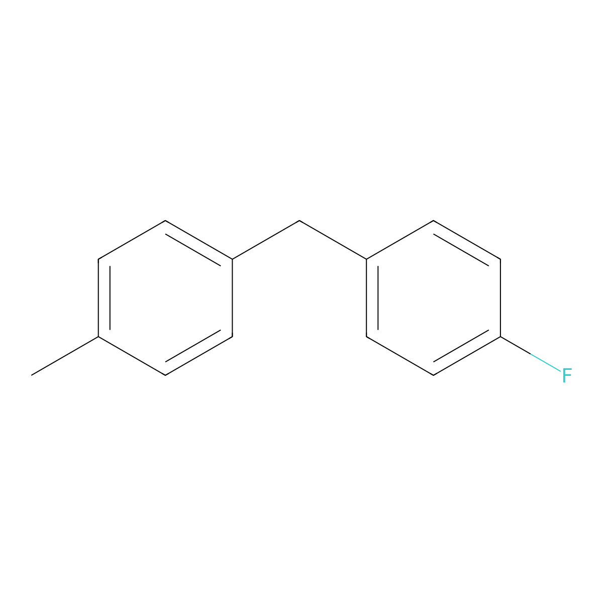 1-Fluoro-4-[(4-methylphenyl)methyl]benzene molecular structure, CAS 39768-70-2