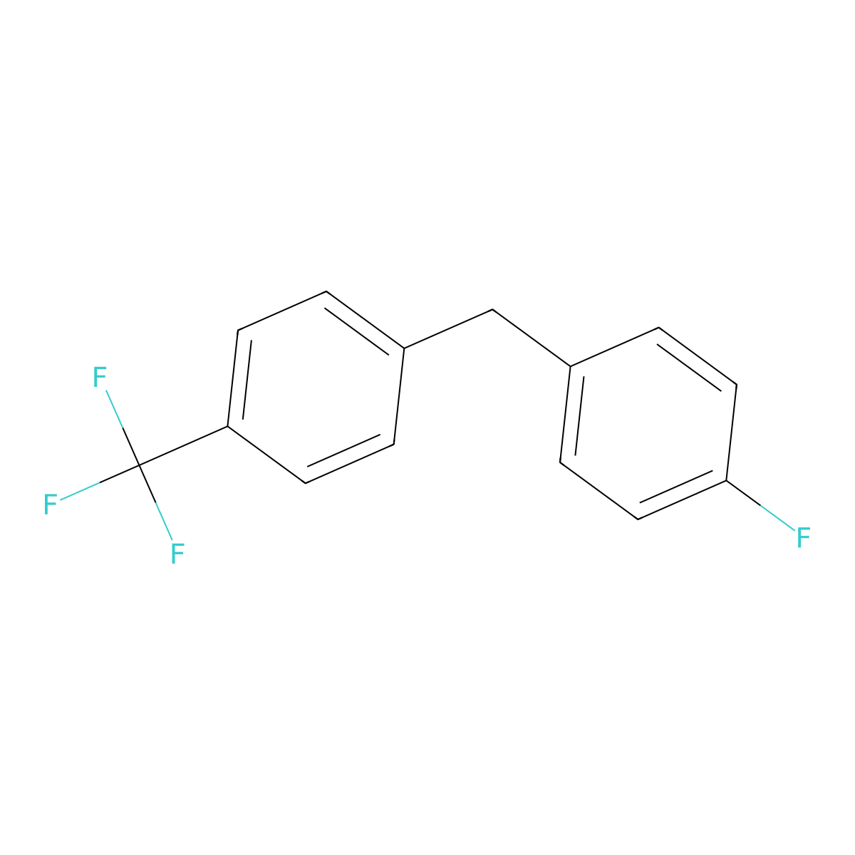 1-[(4-Fluorophenyl)methyl]-4-(trifluoromethyl)benzene molecular structure, CAS 39768-72-4