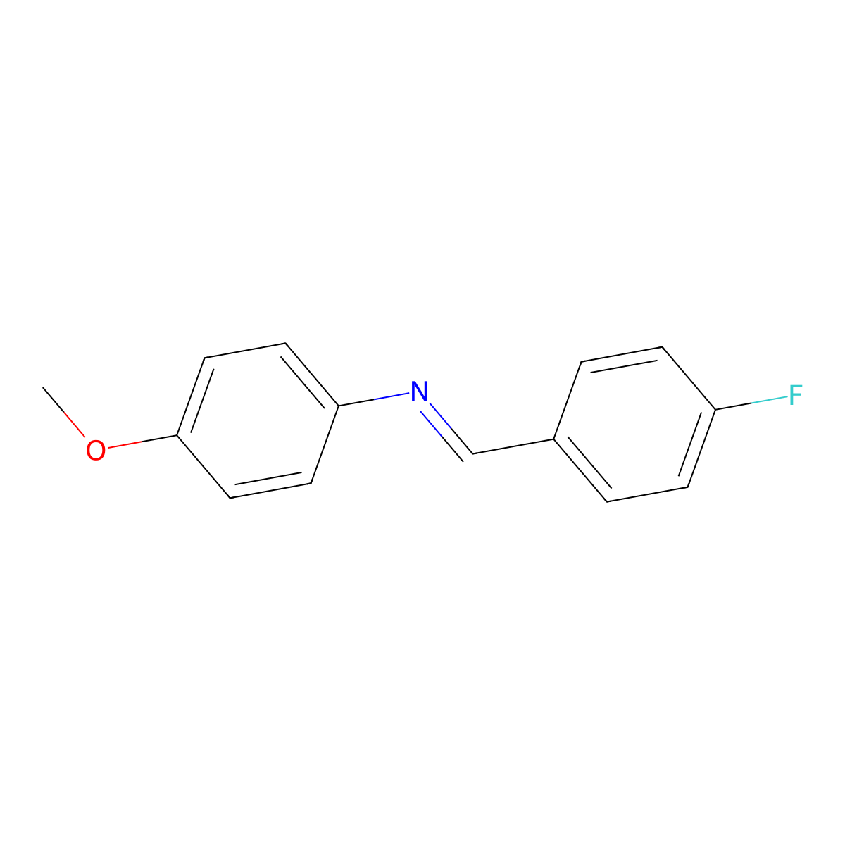 4-Methoxy-N-(4-fluorobenzylidene)aniline molecular structure, CAS 39769-08-9