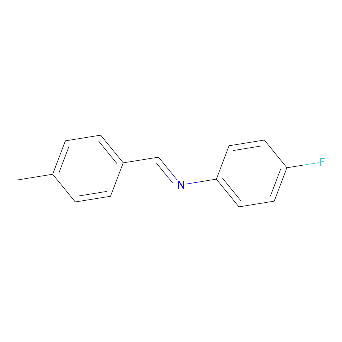 N-(4-Methylbenzylidene)-4-fluoroaniline molecular structure, CAS 39769-19-2