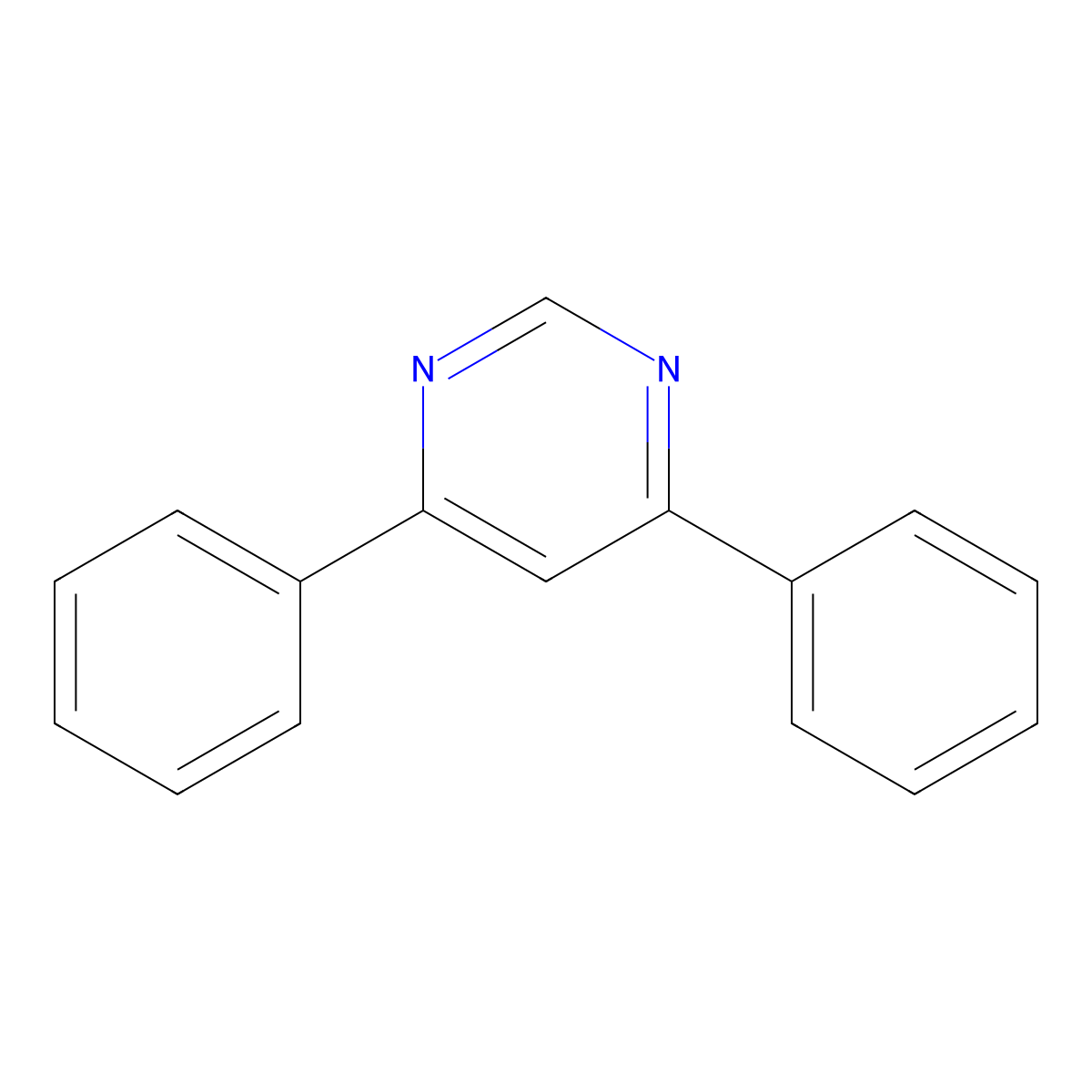 4,6-Diphenylpyrimidine molecular structure, CAS 3977-48-8