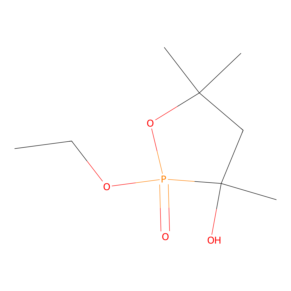 2-Ethoxy-3-hydroxy-3,5,5-trimethyl-1,2lambda~5~-oxaphospholan-2-one molecular structure, CAS 39770-54-2