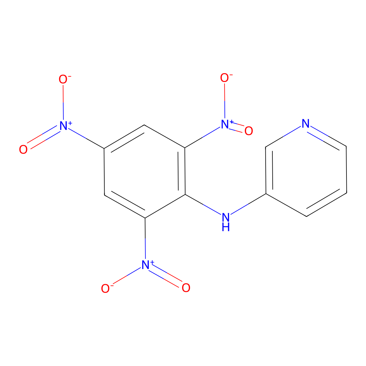 N-(3-Pyridyl)picrylamine molecular structure, CAS 39771-12-5