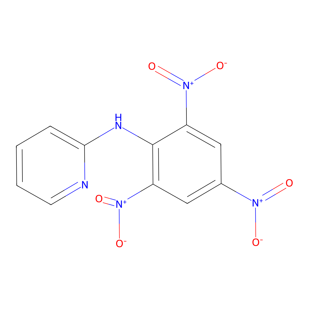 N-(2,4,6-Trinitrophenyl)-2-pyridinamine molecular structure, CAS 39771-29-4