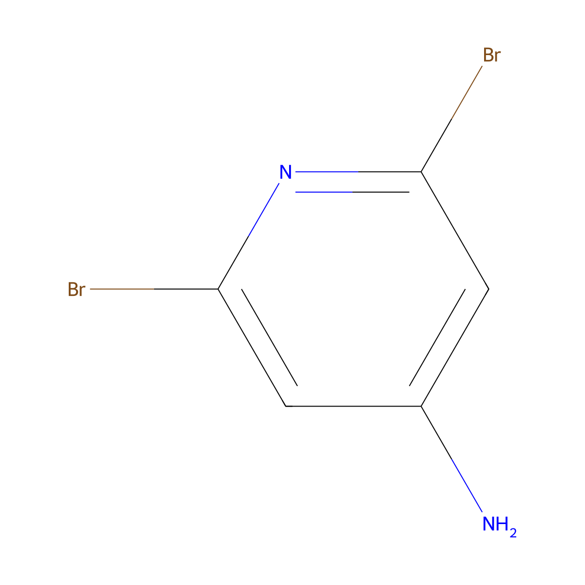 2,6-Dibromopyridin-4-amine molecular structure, CAS 39771-34-1
