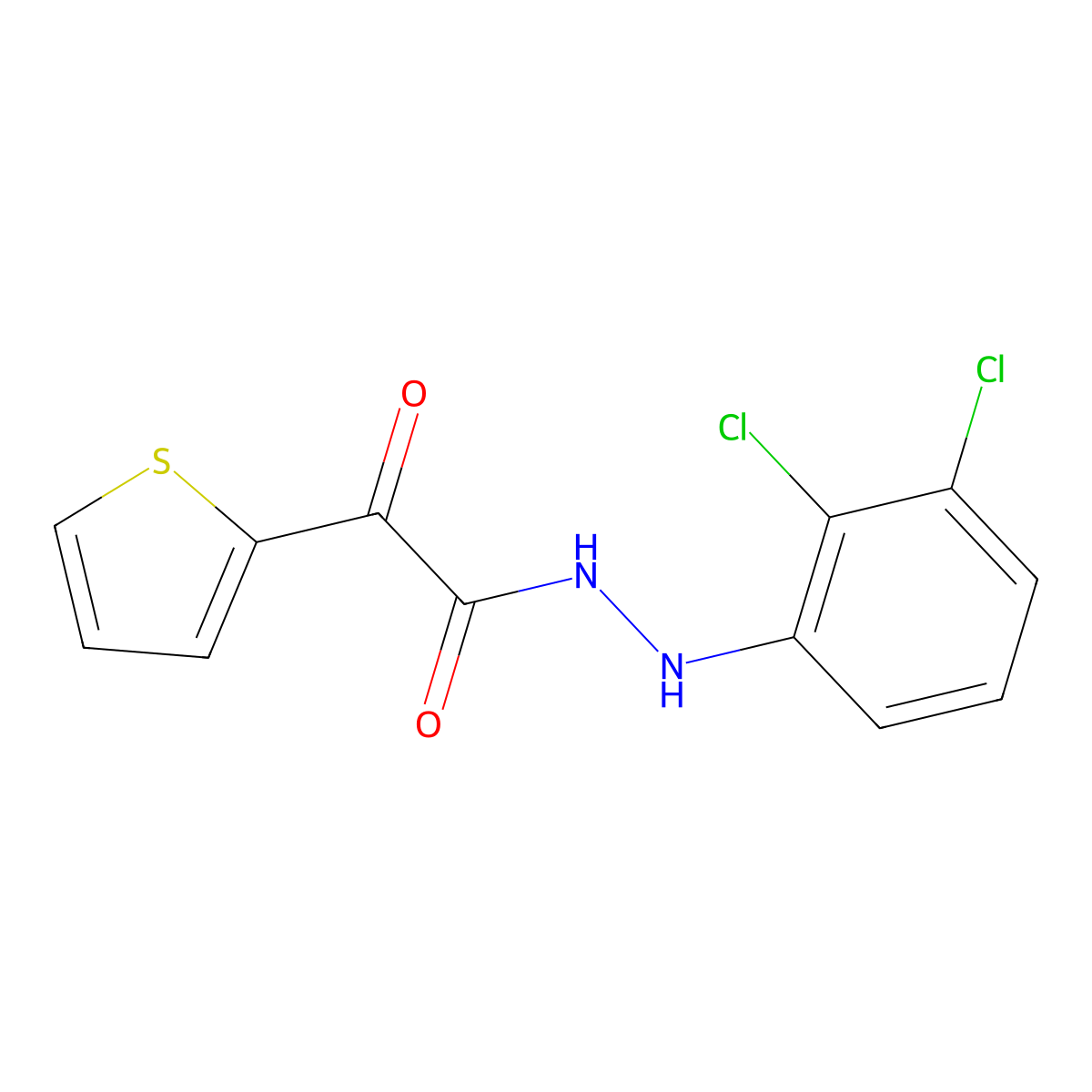 alpha-Oxo-2-thiopheneacetic acid 2-(2,3-dichlorophenyl)hydrazide molecular structure, CAS 39771-48-7