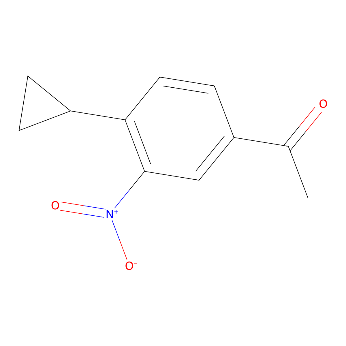 1-(4-Cyclopropyl-3-nitrophenyl)ethanone molecular structure, CAS 39773-69-8