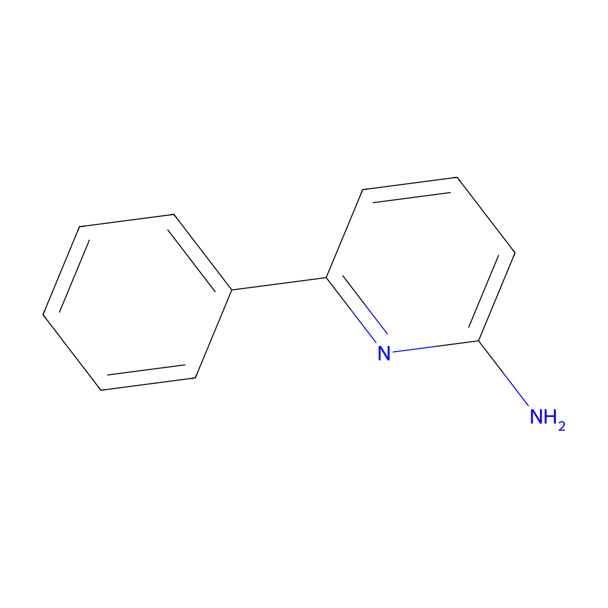 6-Phenylpyridin-2-amine molecular structure, CAS 39774-25-9