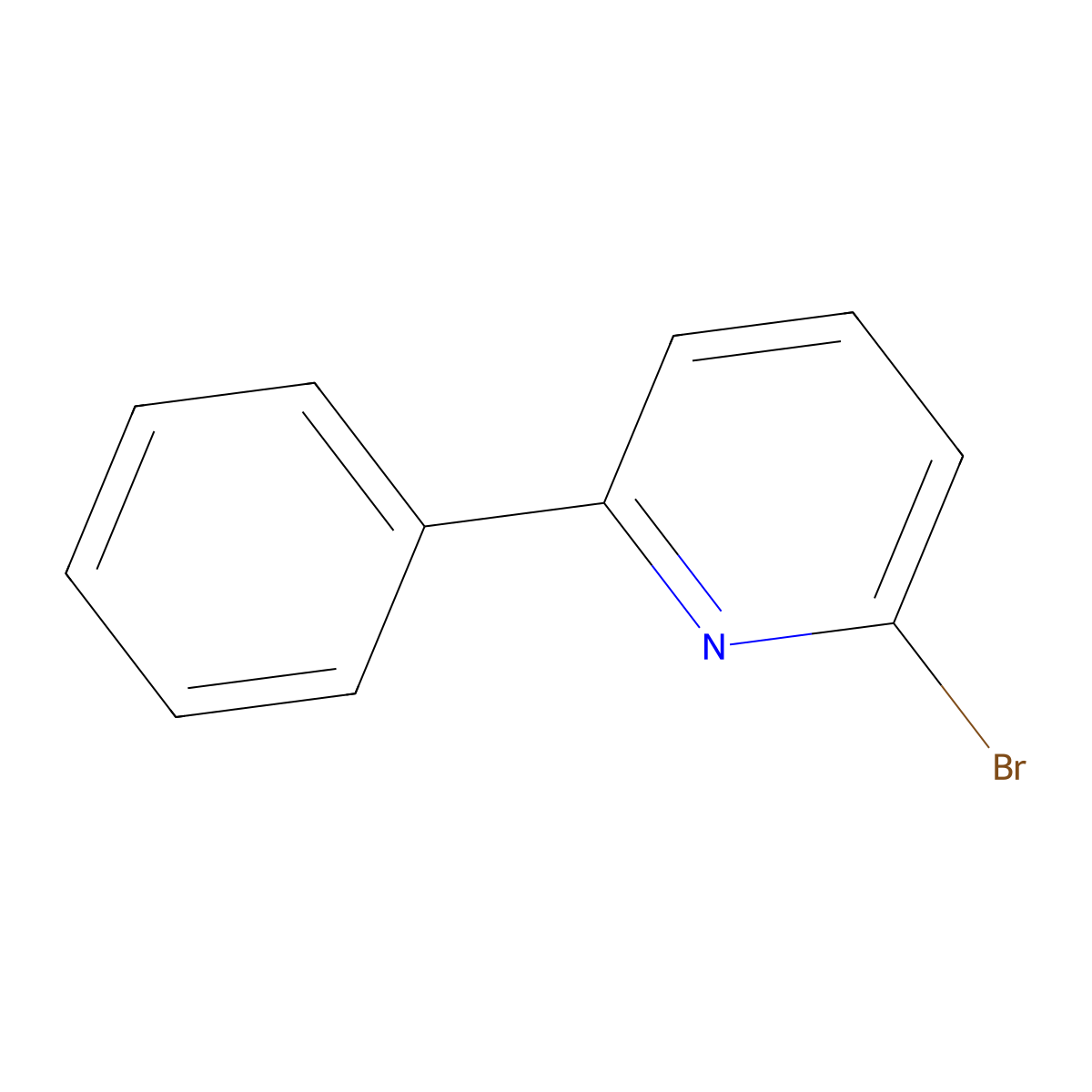 2-Bromo-6-phenylpyridine molecular structure, CAS 39774-26-0