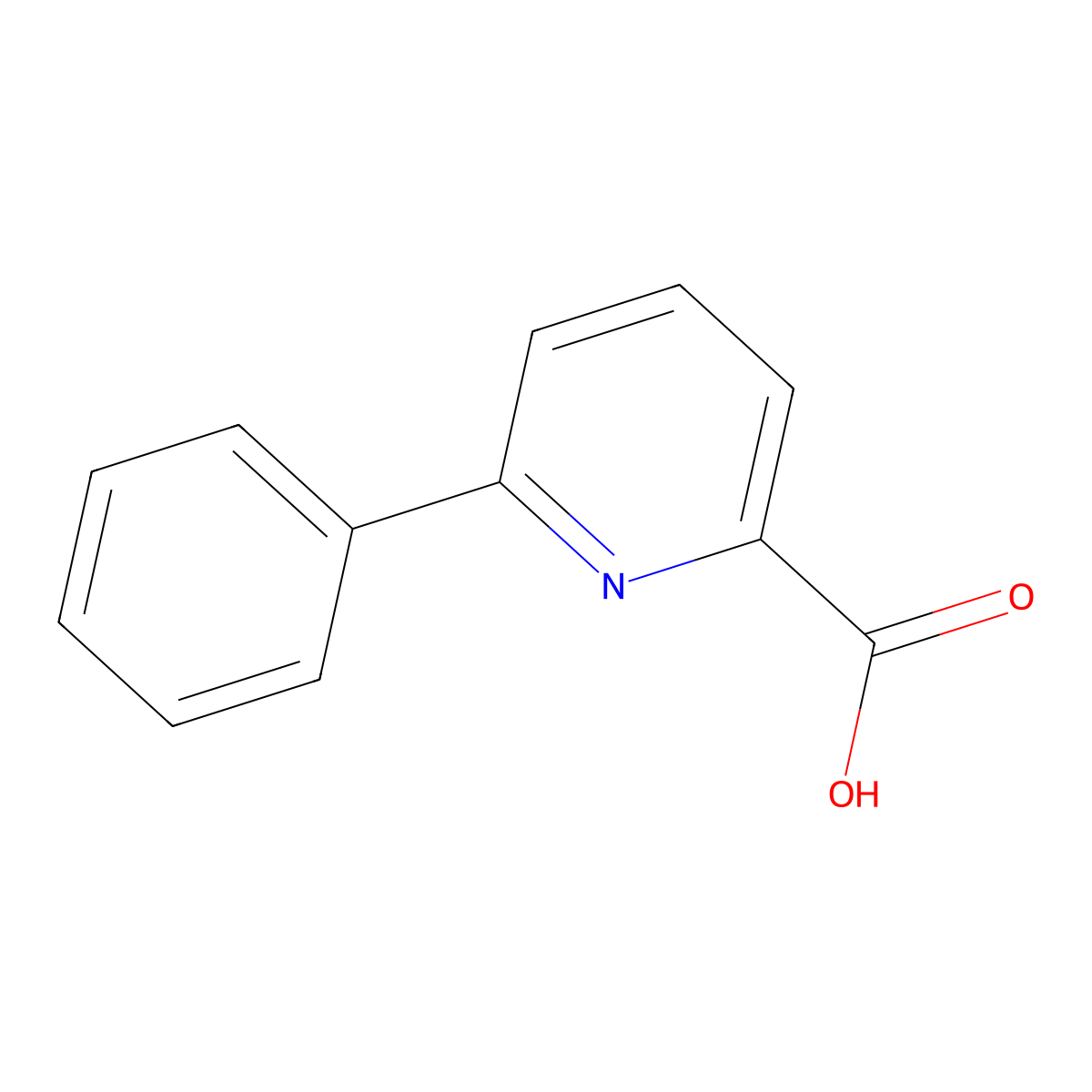 6-Phenylpyridine-2-carboxylic Acid molecular structure, CAS 39774-28-2