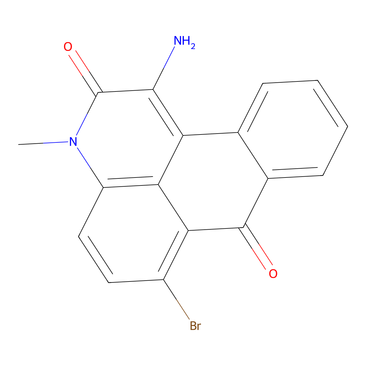 1-Amino-6-bromo-3-methyl-3H-naphtho[1,2,3-de]quinoline-2,7-dione molecular structure, CAS 39774-66-8