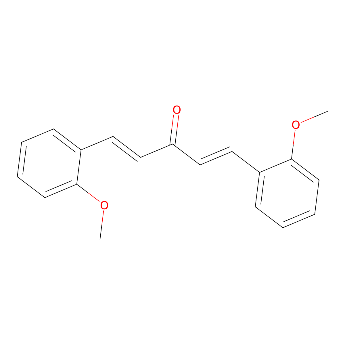 (1E,4E)-1,5-Bis(2-methoxyphenyl)penta-1,4-dien-3-one molecular structure, CAS 39777-61-2