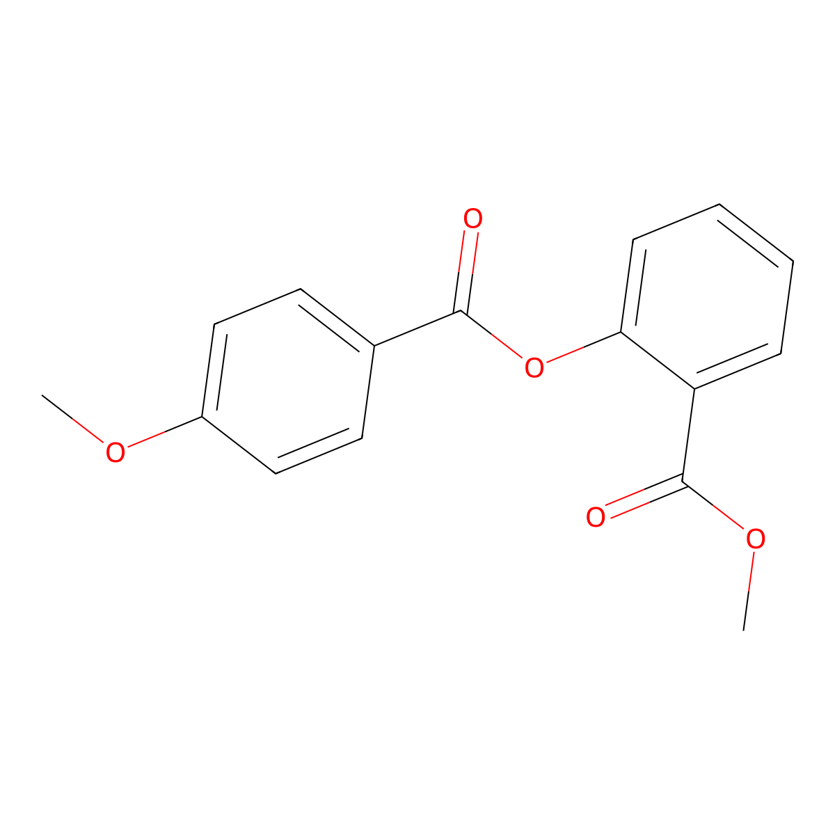 Methyl 2-[(4-methoxybenzoyl)oxy]benzoate molecular structure, CAS 39778-95-5
