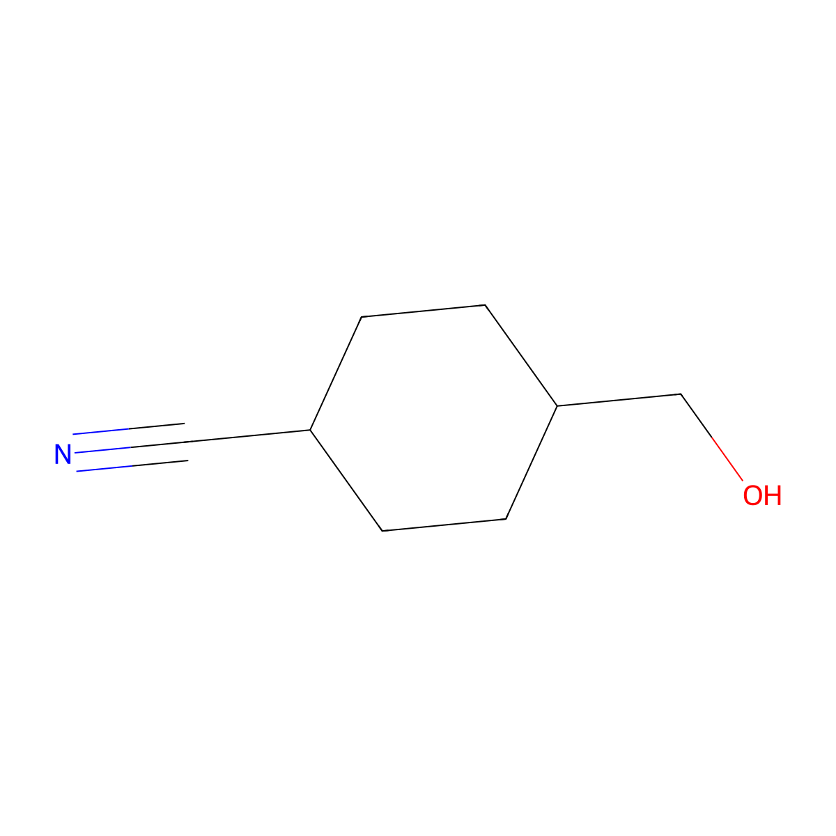 4-(Hydroxymethyl)cyclohexane-1-carbonitrile molecular structure, CAS 39779-20-9