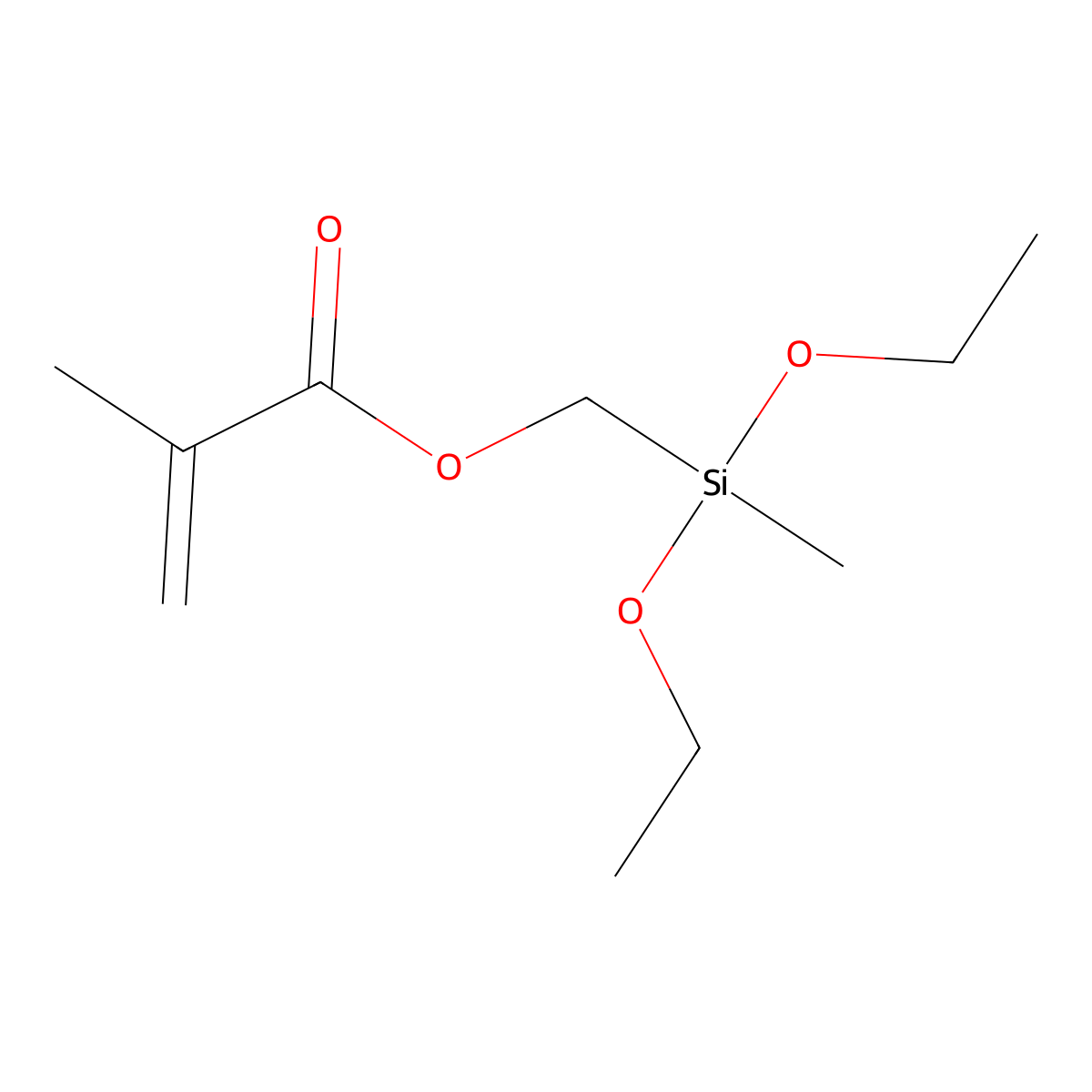 [Diethoxy(methyl)silyl]methyl 2-methylprop-2-enoate molecular structure, CAS 3978-58-3