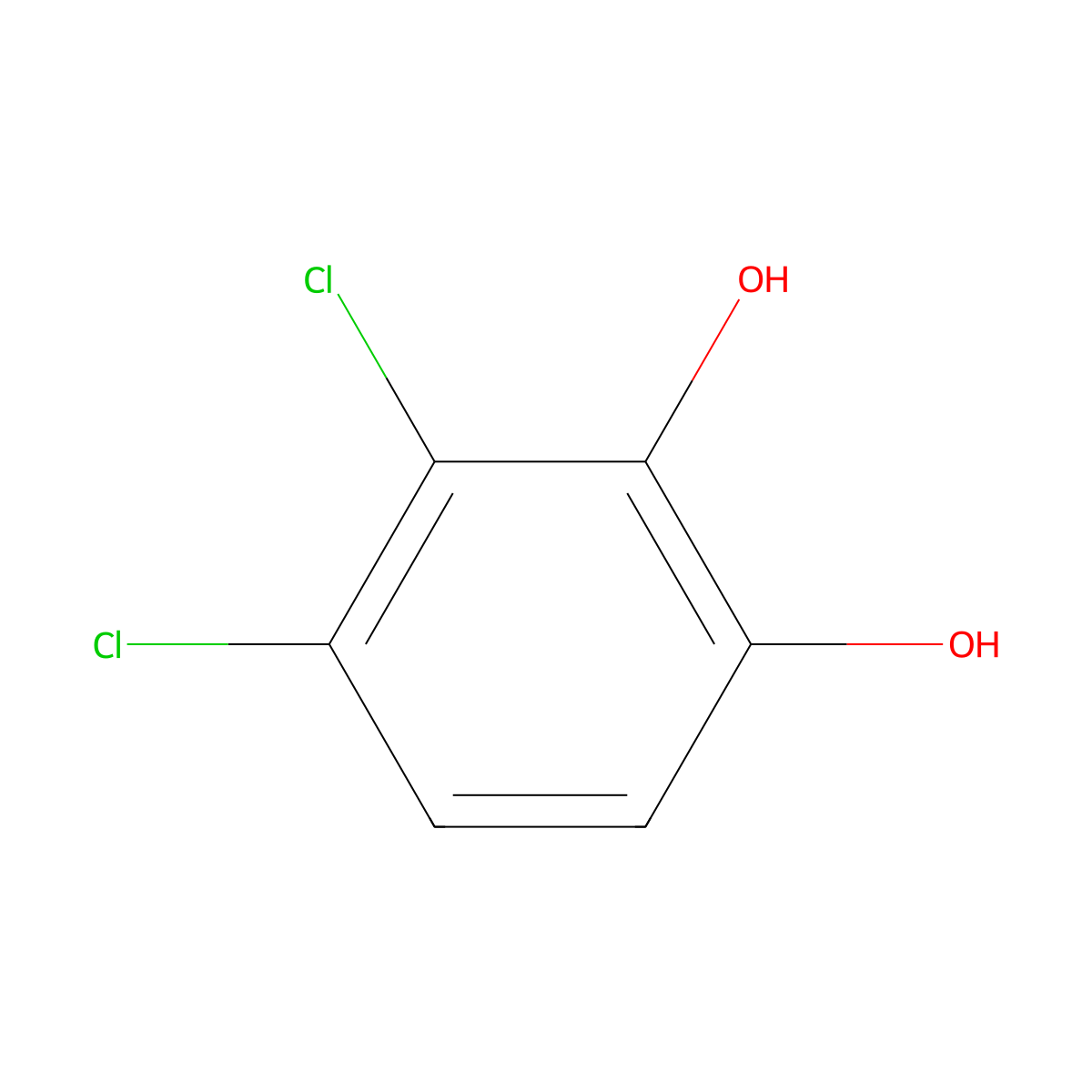 3,4-Dichlorocatechol molecular structure, CAS 3978-67-4
