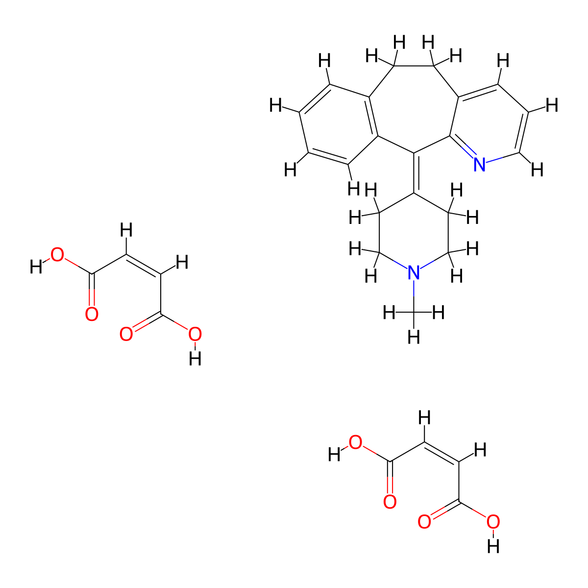 Azatadine Maleate molecular structure, CAS 3978-86-7