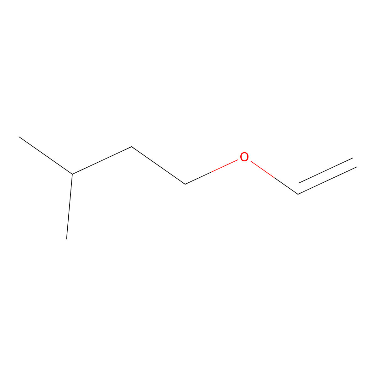 Vinylisopentyl ether molecular structure, CAS 39782-38-2