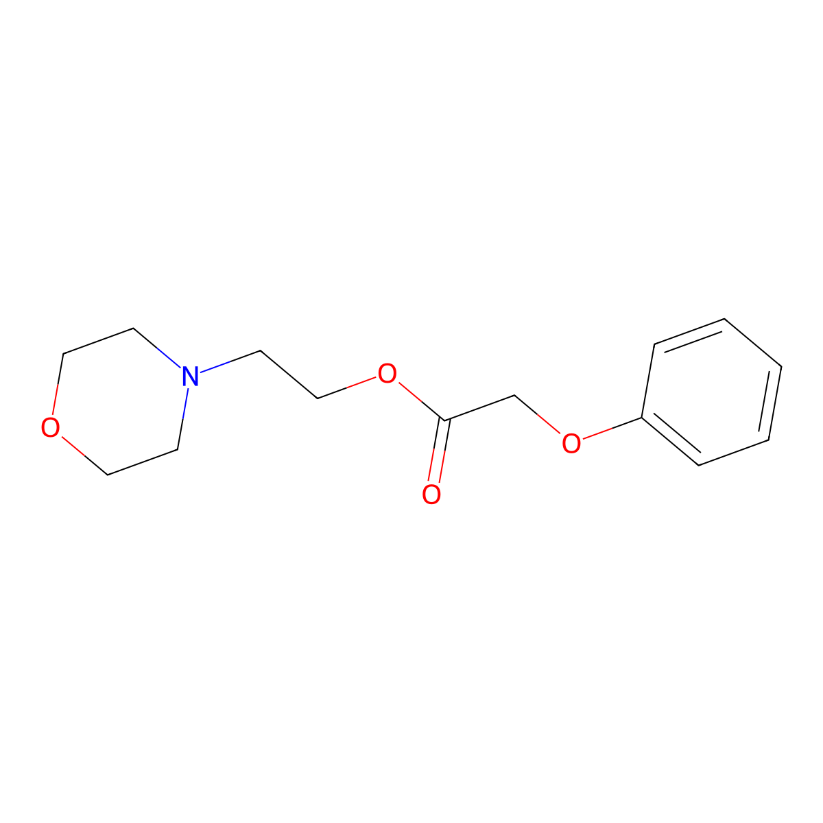 2-Morpholin-4-ylethyl 2-phenoxyacetate molecular structure, CAS 39783-92-1