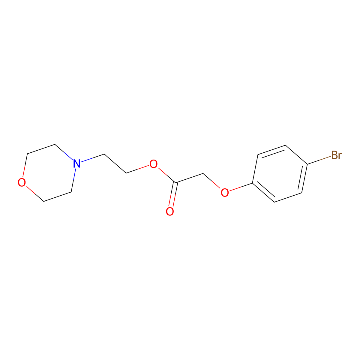 2-(Morpholin-4-yl)ethyl (4-bromophenoxy)acetate molecular structure, CAS 39783-98-7