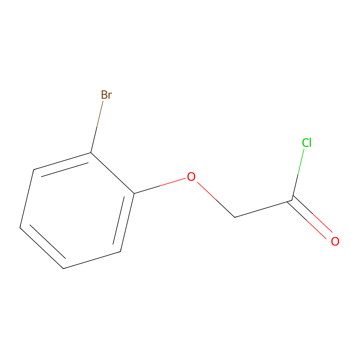 (2-Bromophenoxy)acetyl chloride molecular structure, CAS 39784-10-6