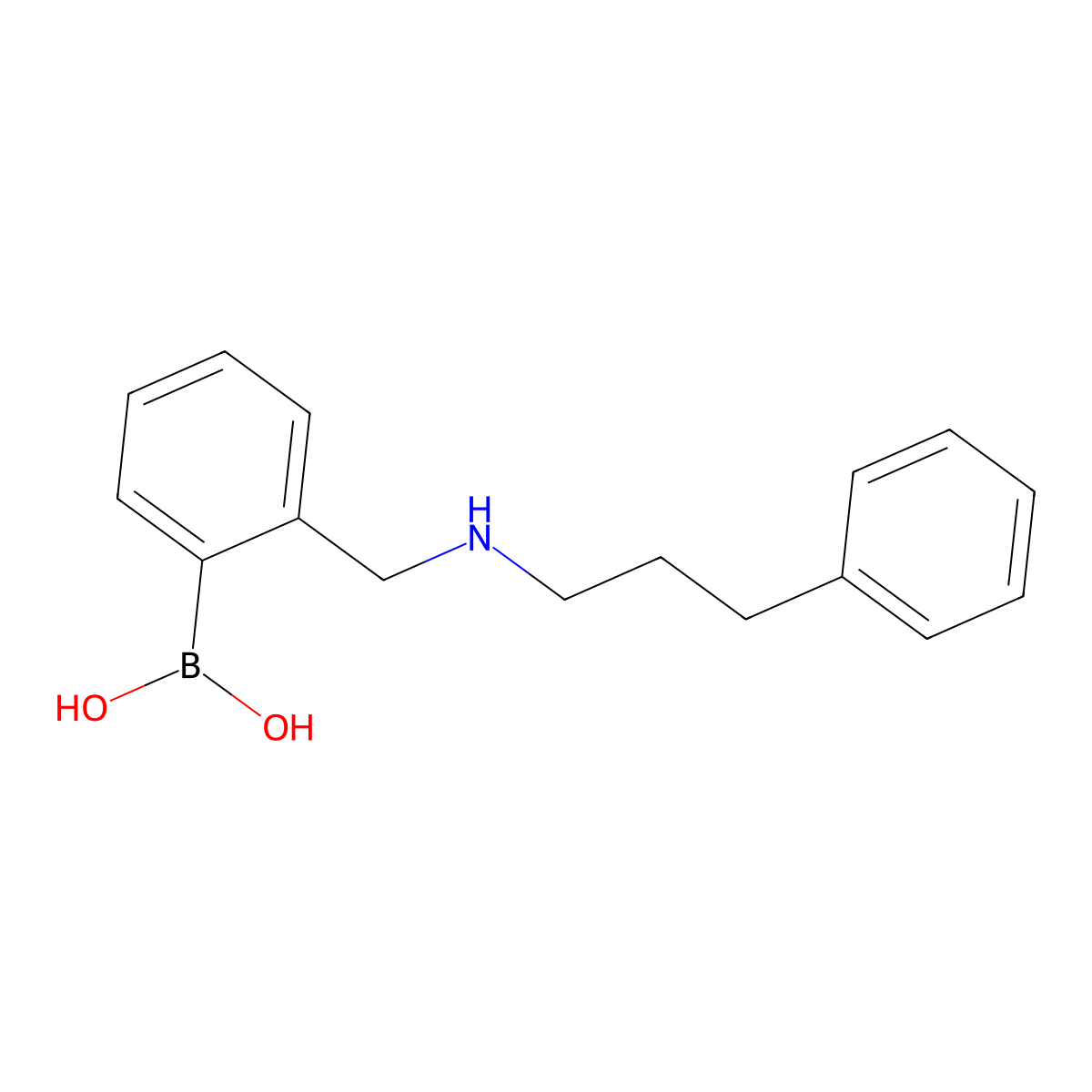 [2-[(3-Phenylpropylamino)methyl]phenyl]boronic acid molecular structure, CAS 397843-64-0