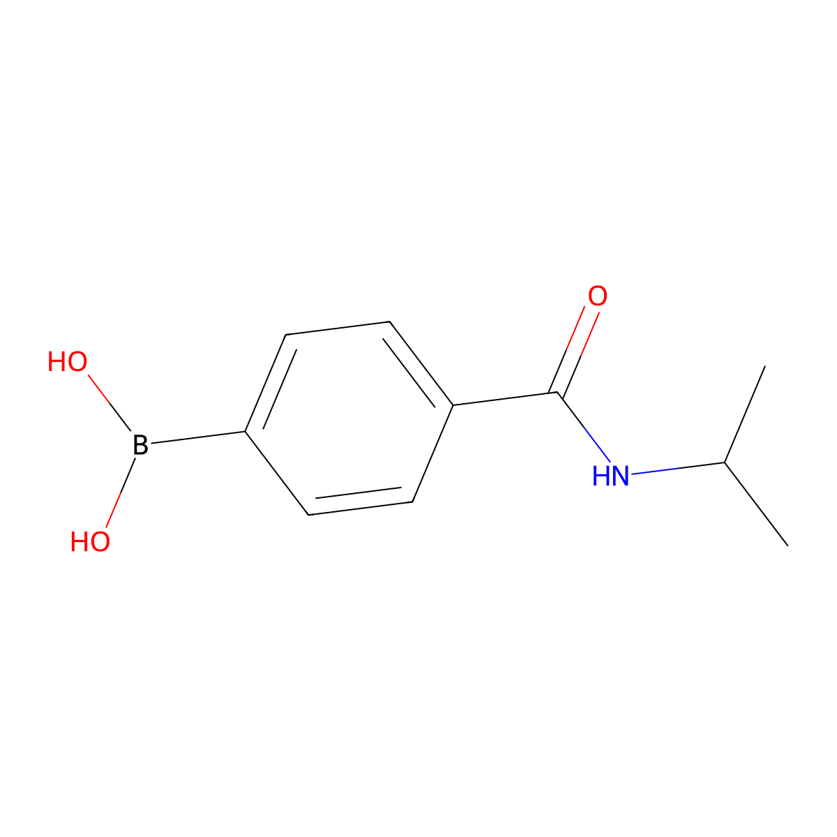 4-(N-Isopropylaminocarbonyl)phenylboronic acid molecular structure, CAS 397843-67-3