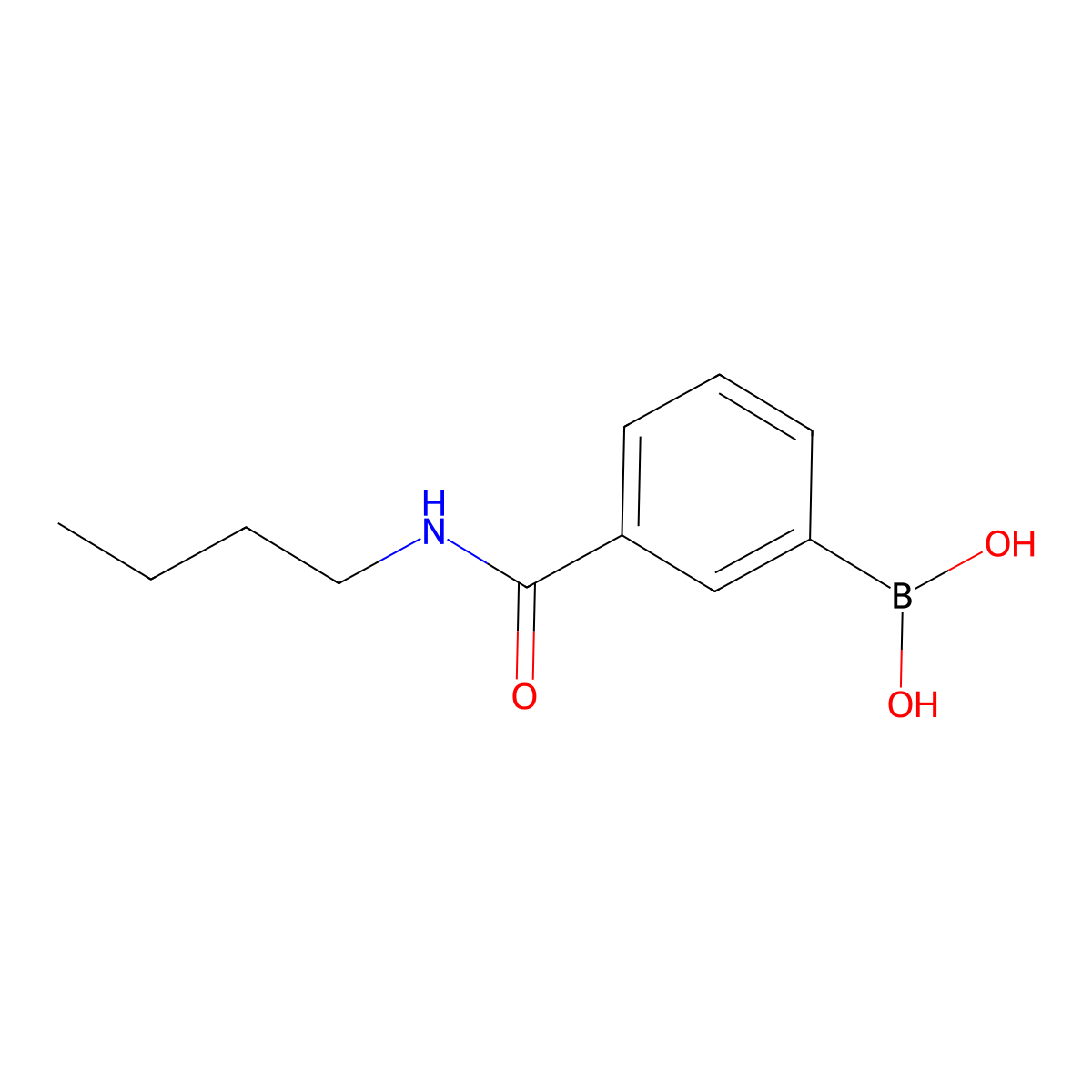 3-(Butylaminocarbonyl)benzeneboronic acid molecular structure, CAS 397843-70-8
