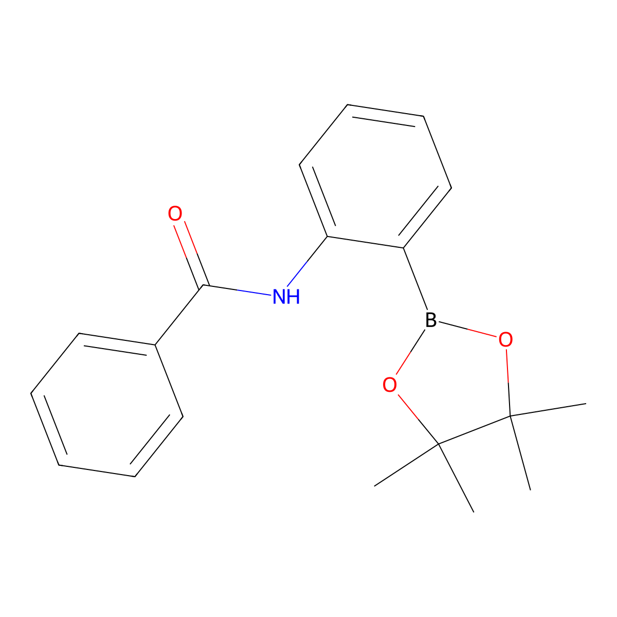 n-(2-(4,4,5,5-Tetramethyl-1,3,2-dioxaborolan-2-yl)phenyl)benzamide molecular structure, CAS 397843-98-0