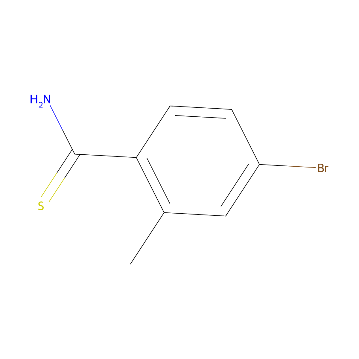 4-Bromo-2-methylthiobenzamide molecular structure, CAS 397845-03-3
