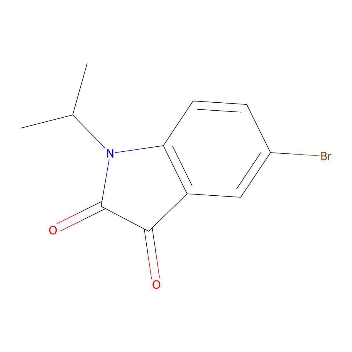 5-Bromo-1-isopropylindoline-2,3-dione molecular structure, CAS 397846-39-8