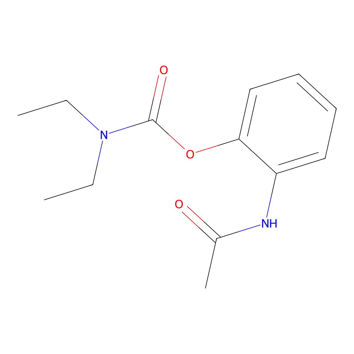 2-Acetamidophenyl diethylcarbamate molecular structure, CAS 397848-88-3