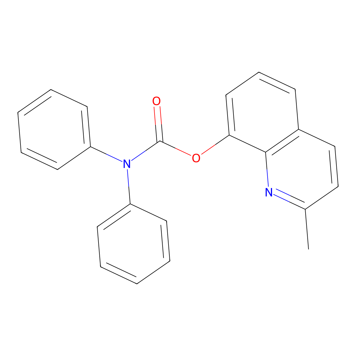 2-Methylquinolin-8-yl diphenylcarbamate molecular structure, CAS 397848-90-7