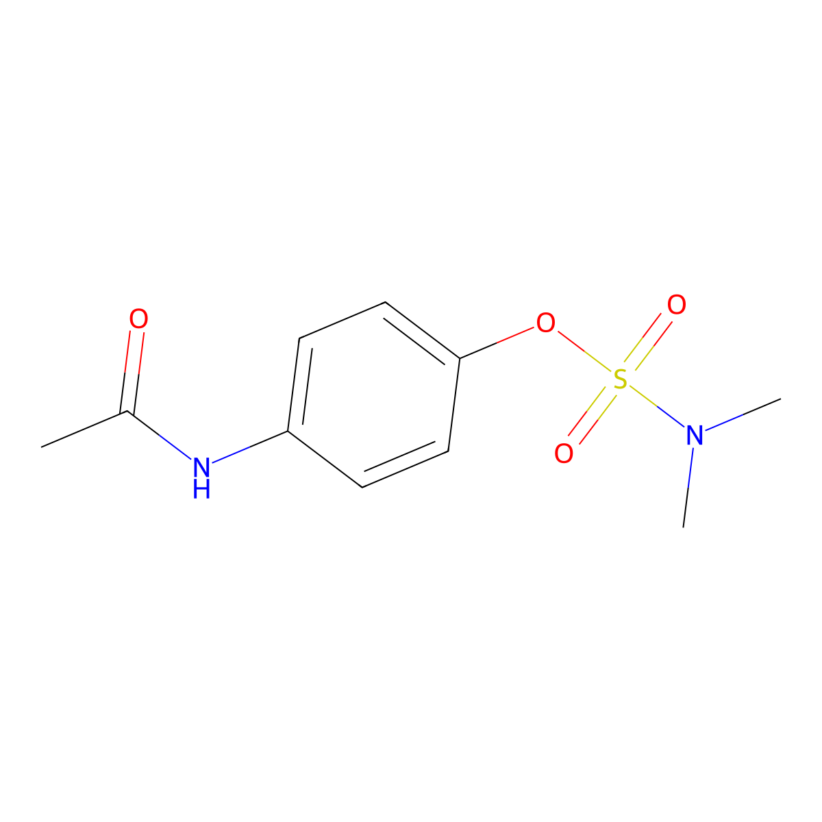 (4-acetamidophenyl) N,N-dimethylsulfamate molecular structure, CAS 397849-01-3