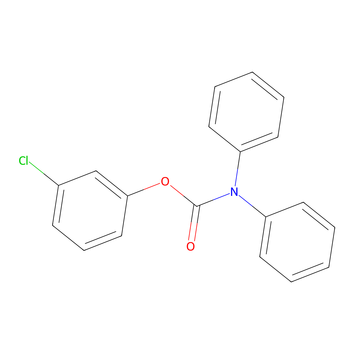 3-Chlorophenyl diphenylcarbamate molecular structure, CAS 397849-06-8