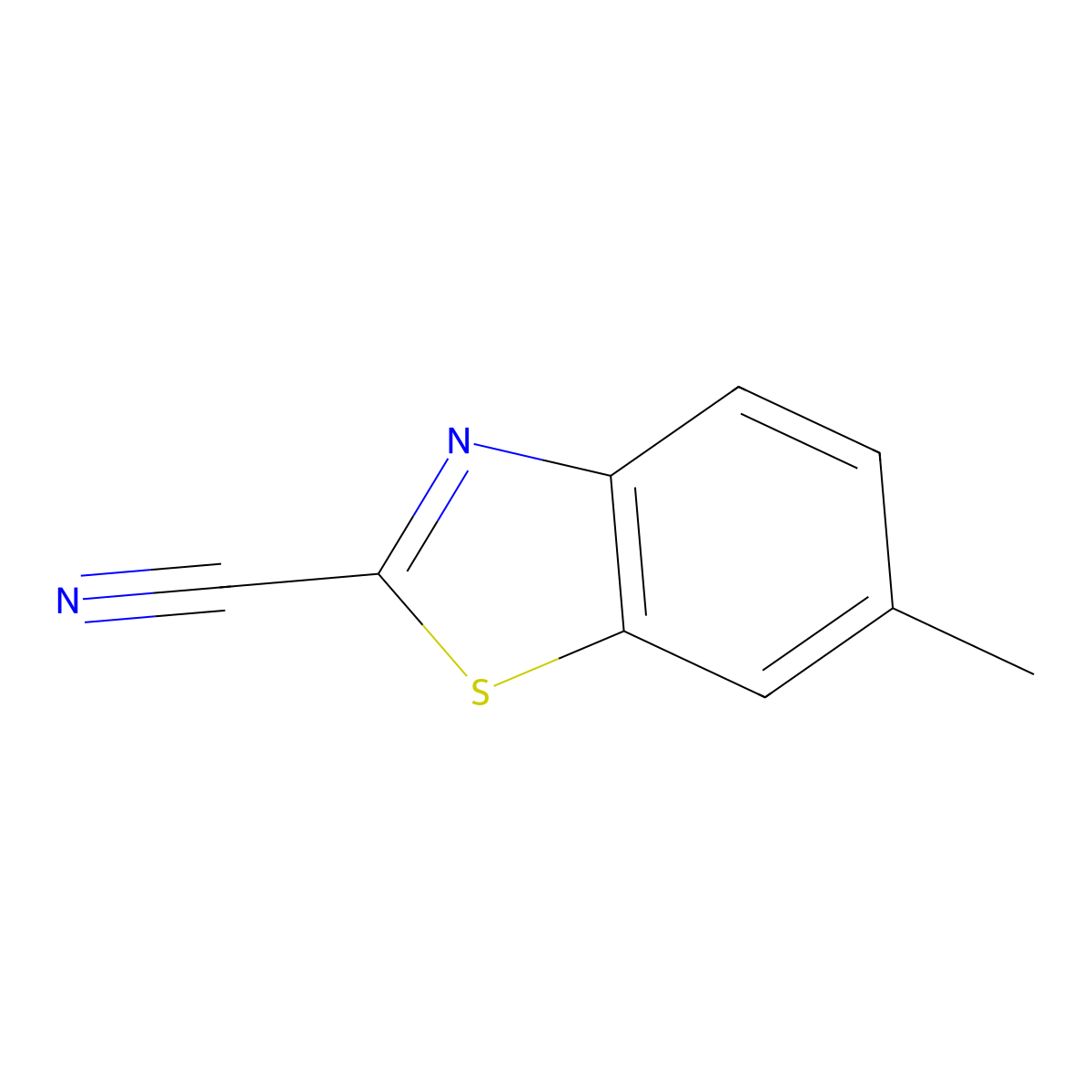 6-Methylbenzo[d]thiazole-2-carbonitrile molecular structure, CAS 39785-48-3