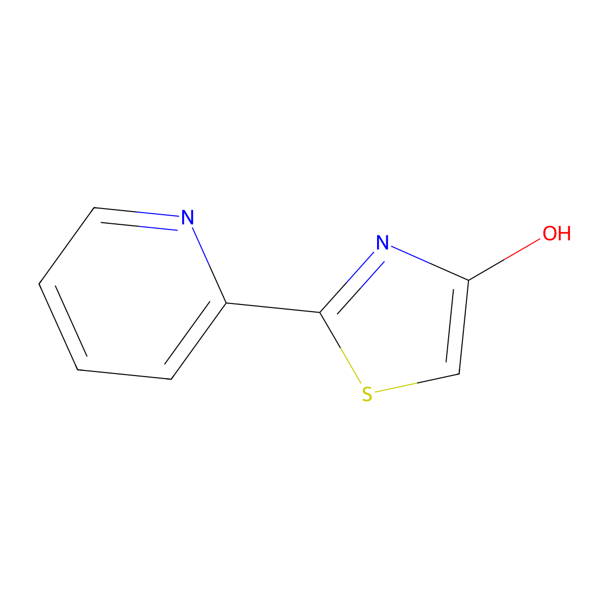 2-(2-Pyridyl)-4-hydroxythiazole molecular structure, CAS 39785-64-3