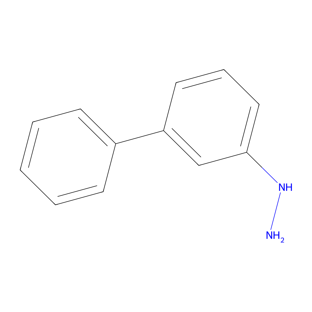 Biphenyl-3-YL-hydrazine molecular structure, CAS 39785-68-7