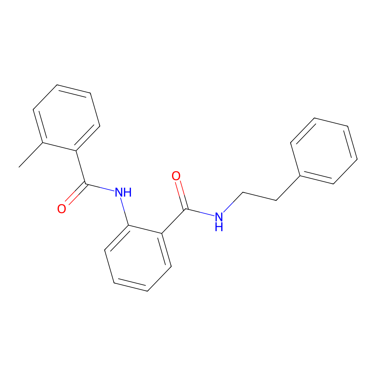 2-methyl-N-{2-[(2-phenylethyl)carbamoyl]phenyl}benzamide molecular structure, CAS 397858-12-7