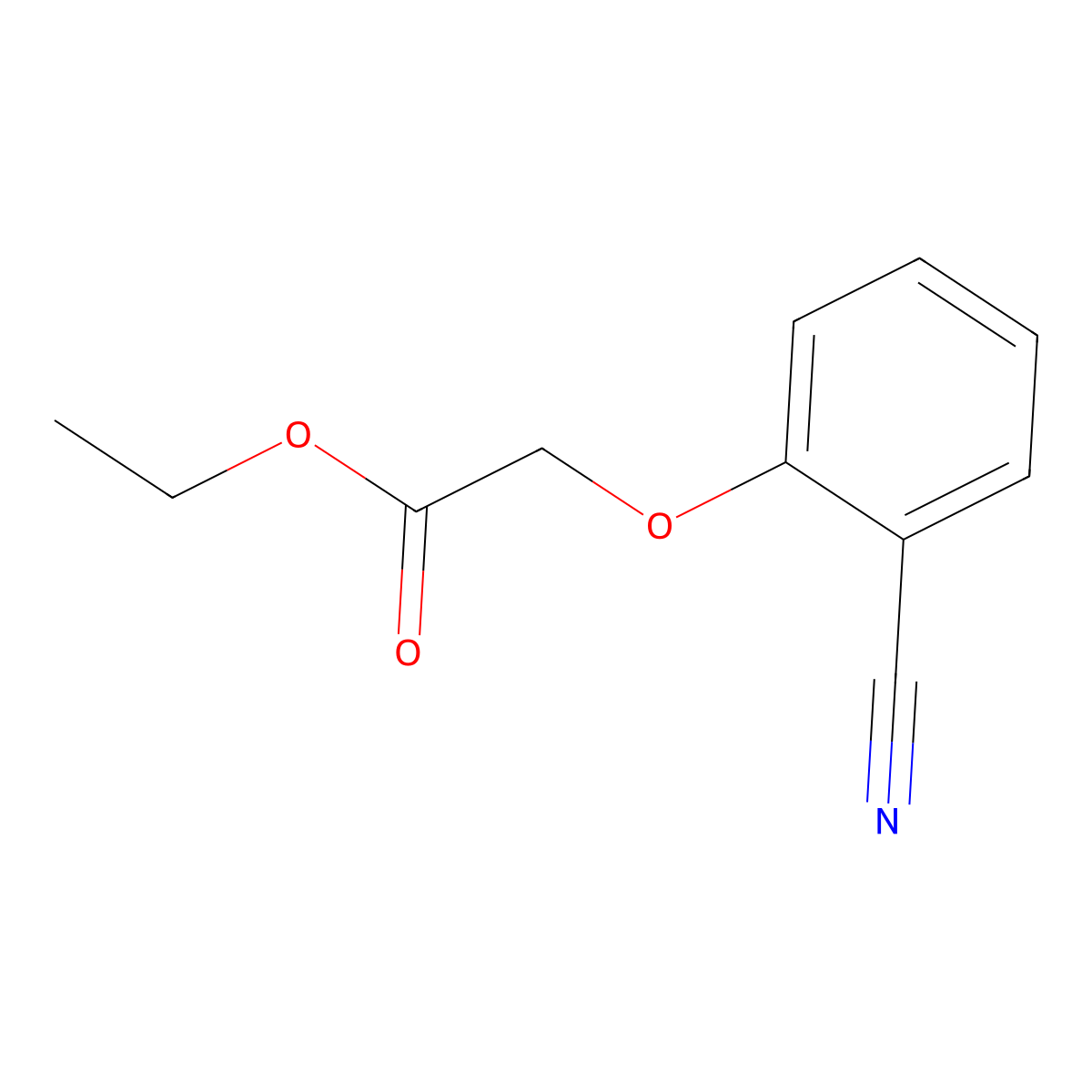 Ethyl 2-(2-cyanophenoxy)acetate molecular structure, CAS 39786-34-0