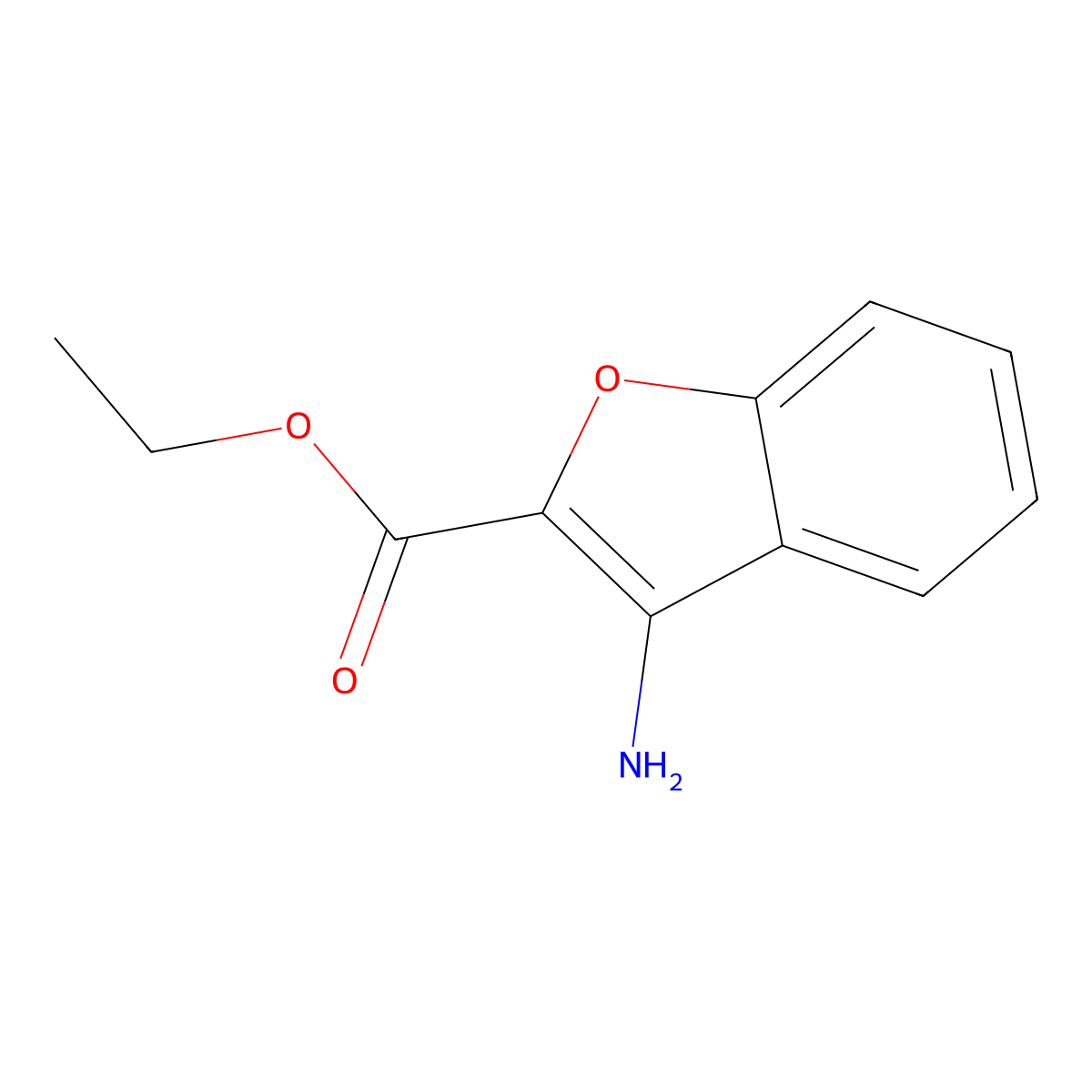 Ethyl 3-aminobenzofuran-2-carboxylate molecular structure, CAS 39786-35-1