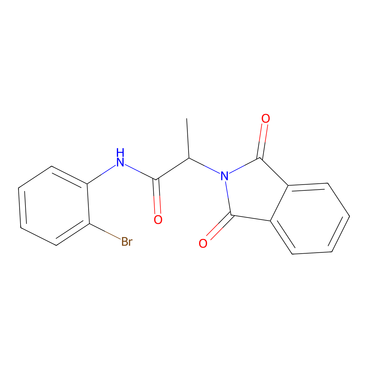 N-(2-bromophenyl)-2-(1,3-dioxo-2,3-dihydro-1H-isoindol-2-yl)propanamide molecular structure, CAS 397863-34-2