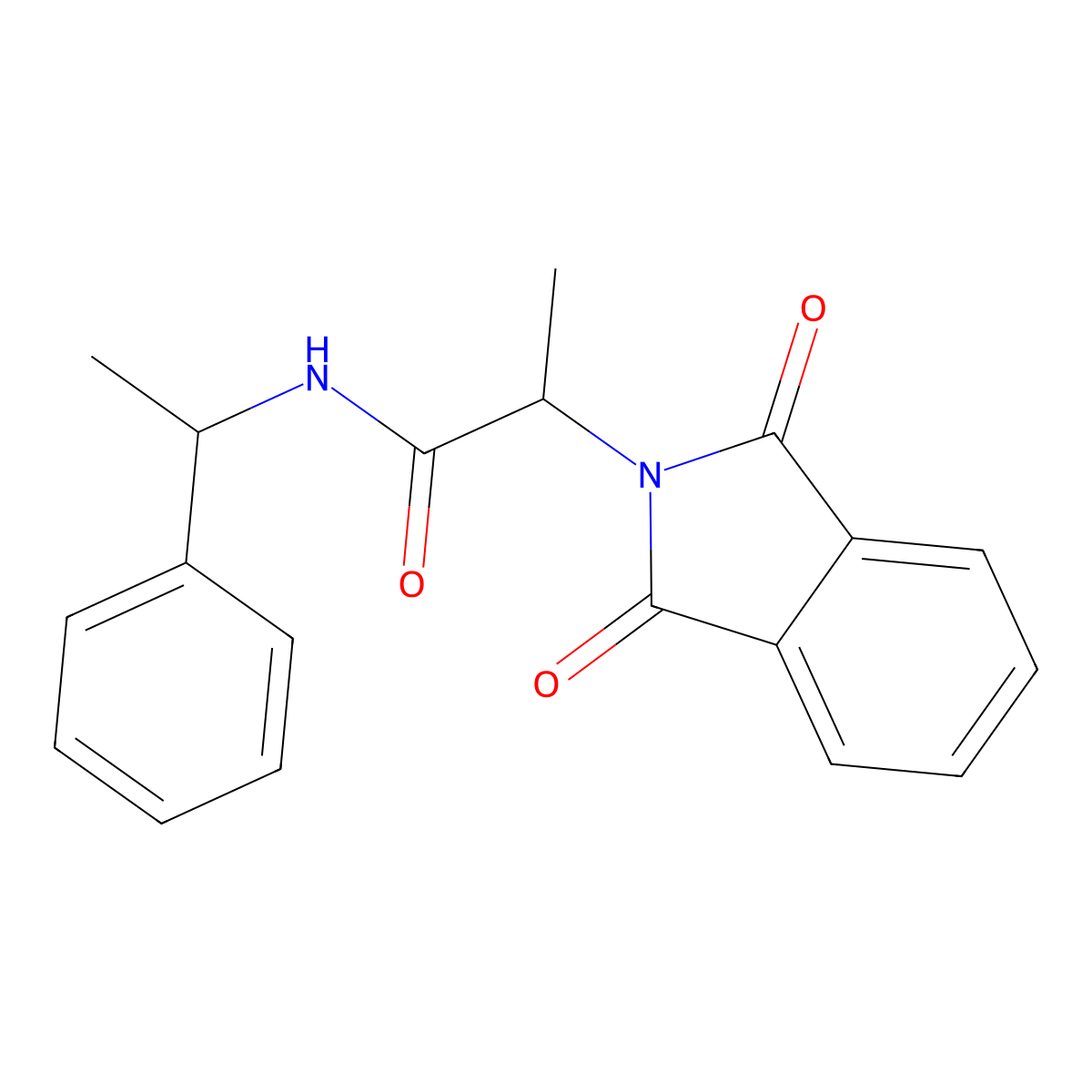 2-(1,3-dioxoisoindol-2-yl)-N-(1-phenylethyl)propanamide molecular structure, CAS 397863-36-4