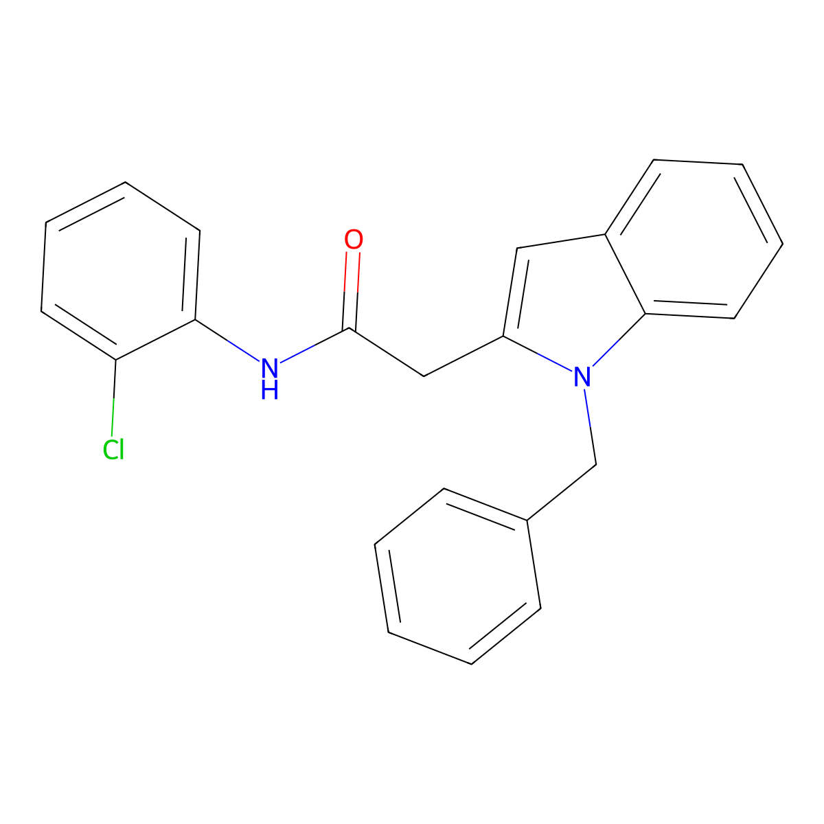2-(1-benzyl-1H-indol-2-yl)-N-(2-chlorophenyl)acetamide molecular structure, CAS 397863-66-0
