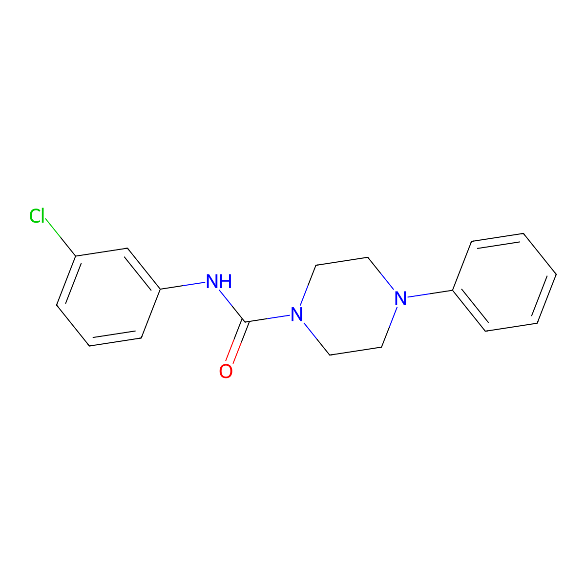 N-(3-Chlorophenyl)-4-phenyl-1-piperazinecarboxamide molecular structure, CAS 397863-69-3
