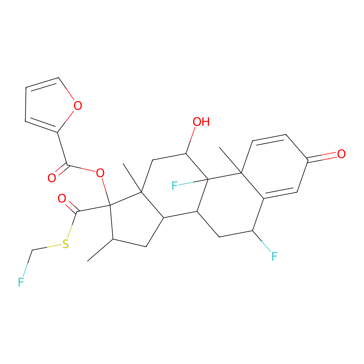 Fluticasone Furoate molecular structure, CAS 397864-44-7