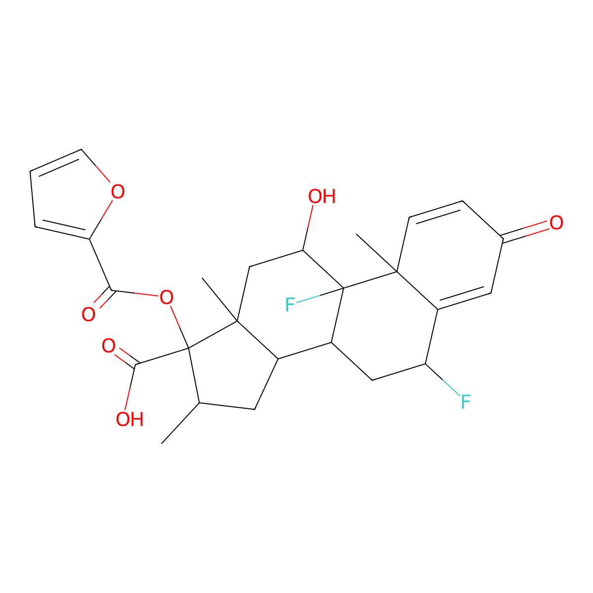 M10 OF fluticasone furoate molecular structure, CAS 397864-63-0