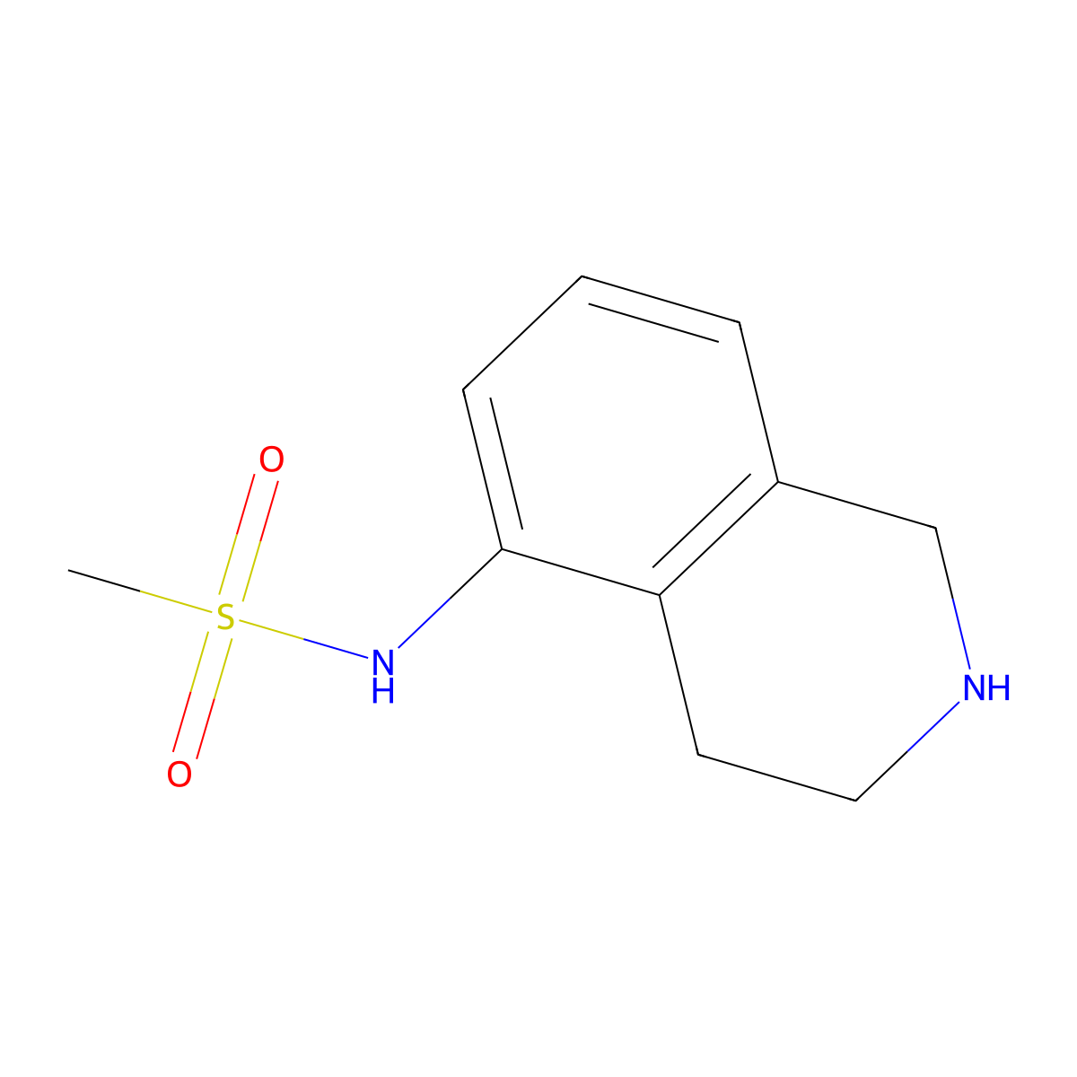 N-(1,2,3,4-tetrahydroisoquinolin-5-yl)methanesulfonamide molecular structure, CAS 397869-97-5
