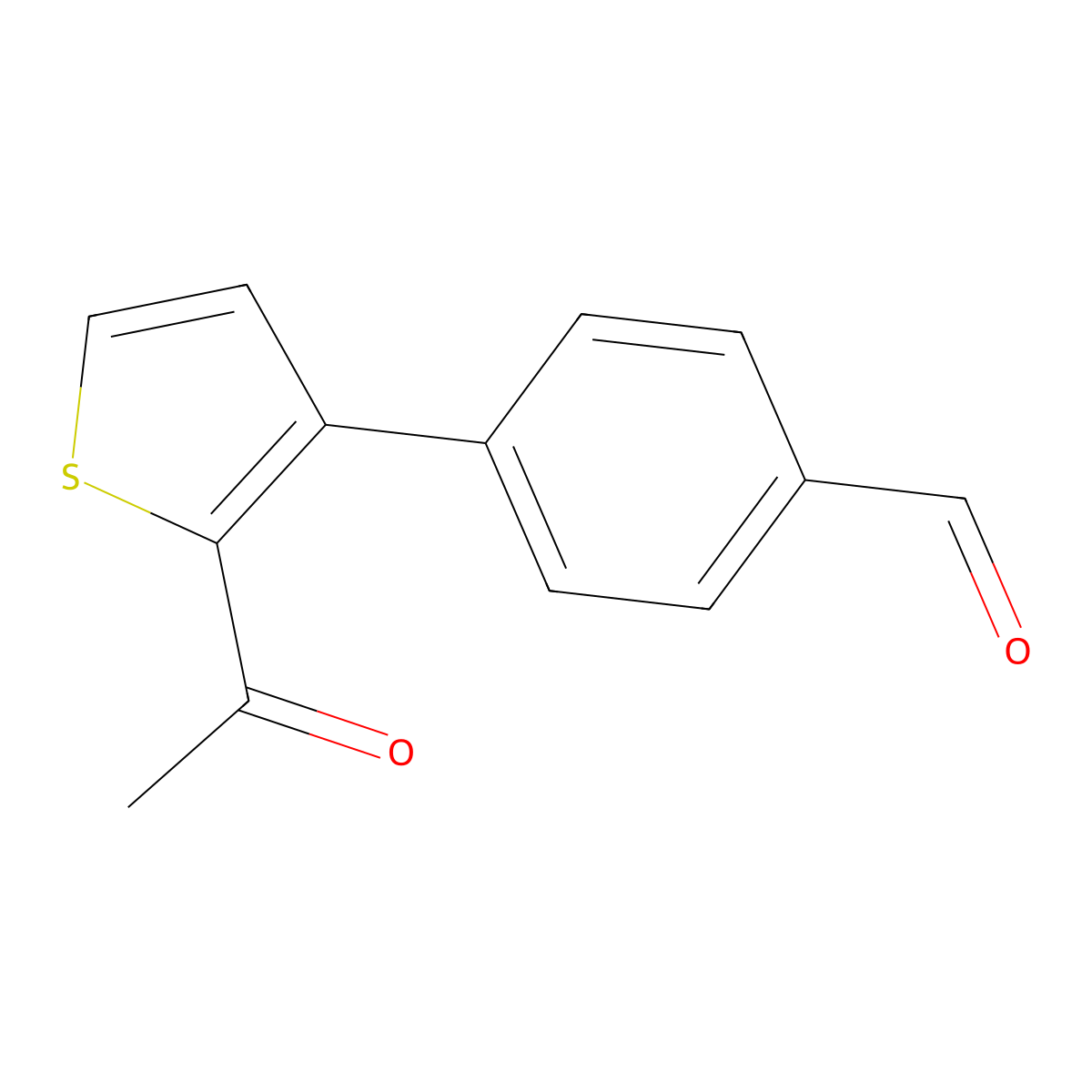 4-(2-Acetylthiophen-3-YL)benzaldehyde molecular structure, CAS 397872-09-2
